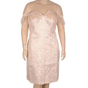 Eloquii Noir 26 Feathered Dress - NEW